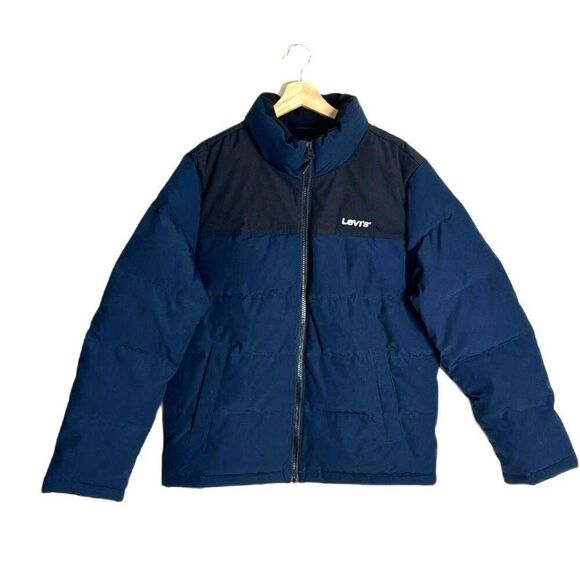 Levi's Arctic Cloth Quilted Logo Puffer Jacket size medium men warmth rating - Picture 1 of 12